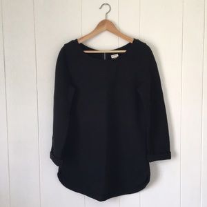 Target Striped Textured Black Tunic Sweater